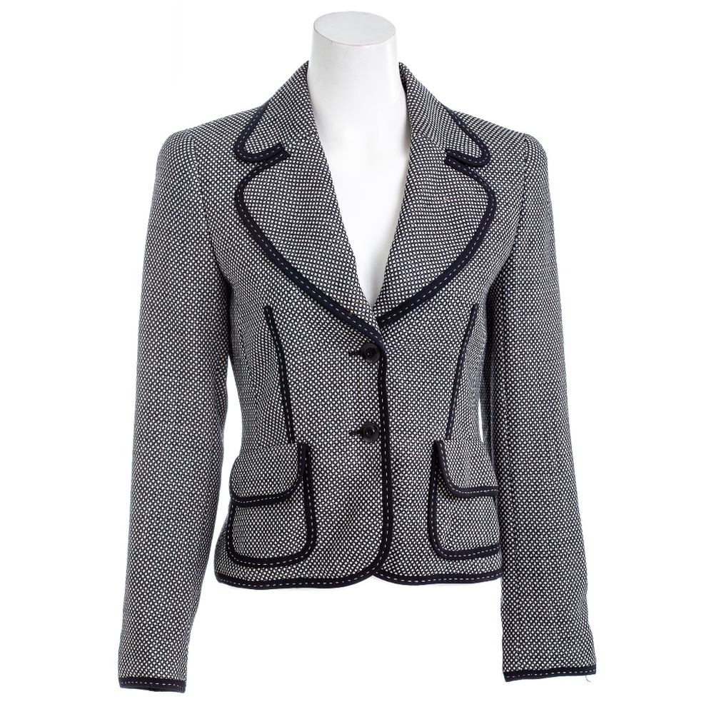 ESCADA Trimmed Virgin Wool Blazer Jacket Size 36